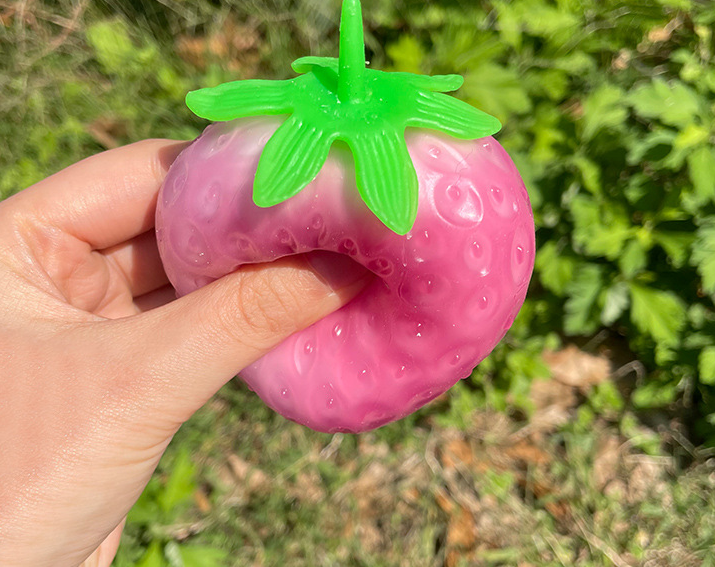 Pink Strawberry Squishy (Color-Changing!)