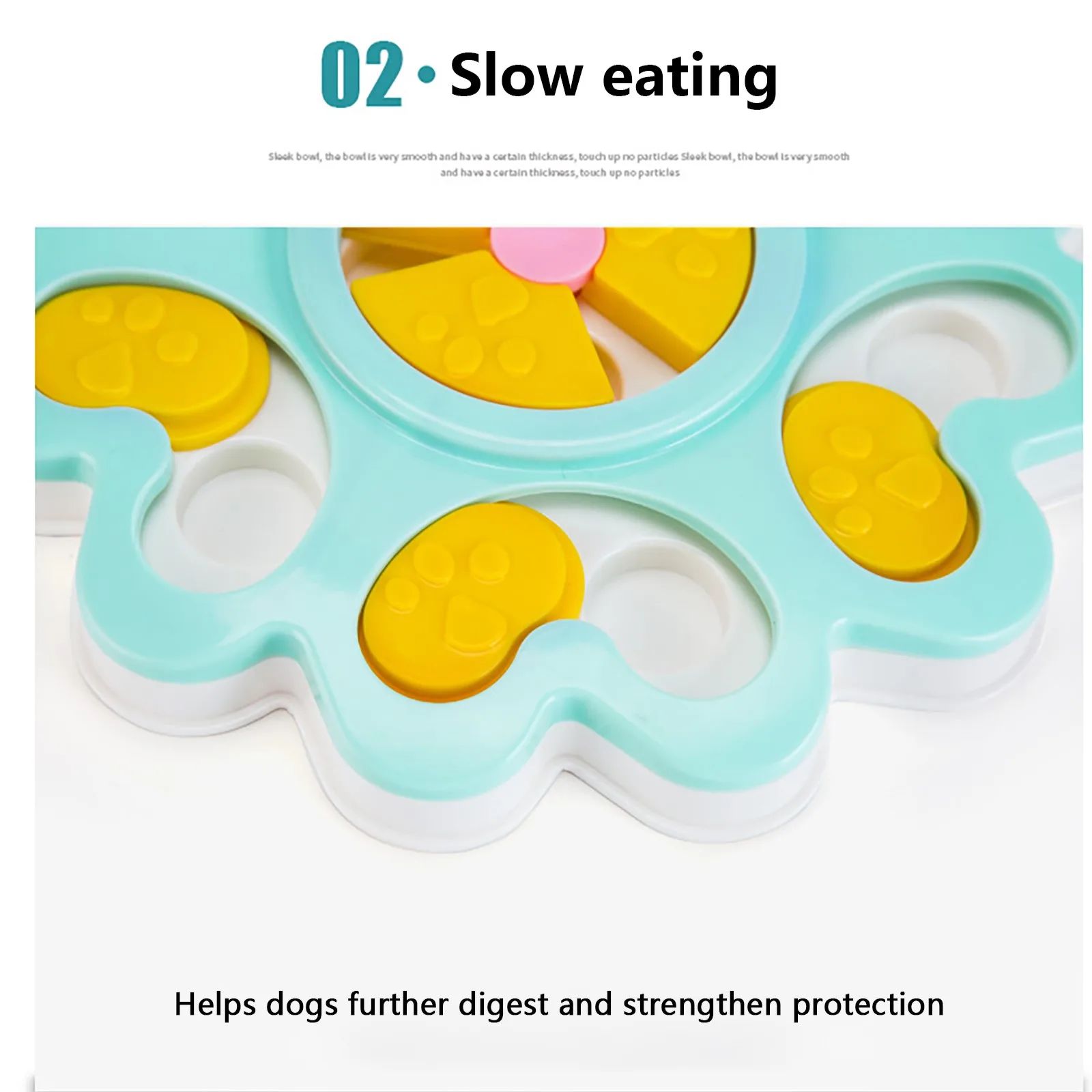 Dog Puzzle Slow Bowl Flower Shape Improve Pet IQ Interactive Feeder Non-Slip Anti-choking Dogs Training Games Dog Accessories