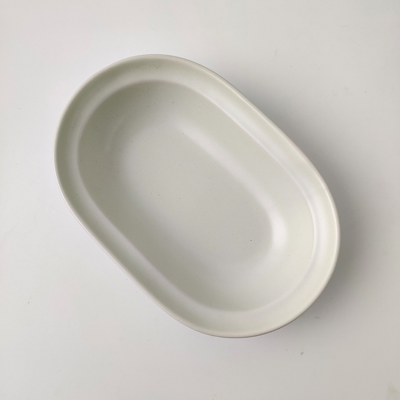 7inch oval rice white bowl