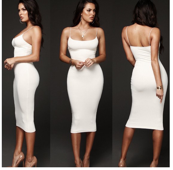 Women's Sexy Close To Body Strong Camisole Pencil Skirt