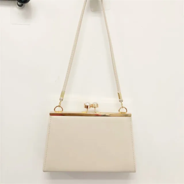 Leather Simple Style One Shoulder Diagonal Cross Hand White - Shop at LoveMi