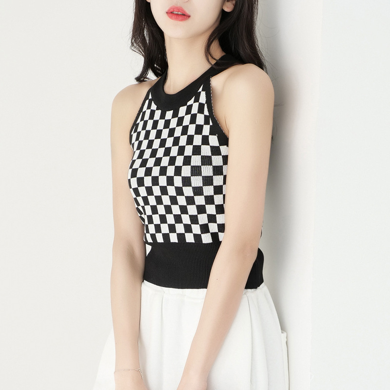 Women's Outer Wear Ice Silk Sleeveless Knitted Sweater