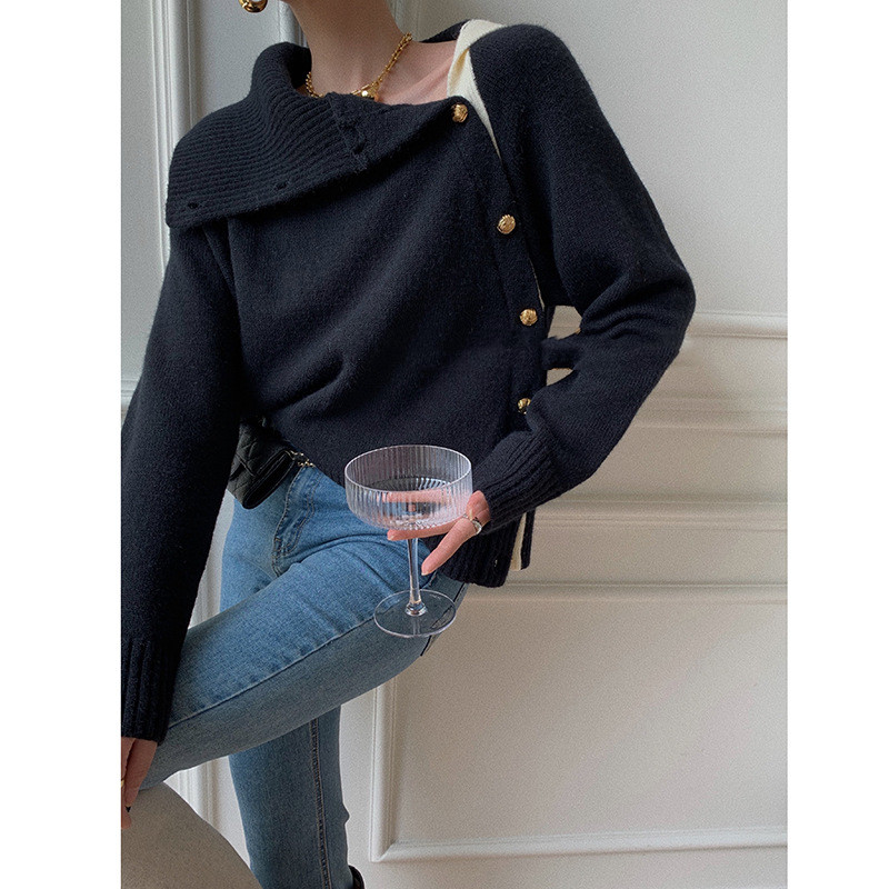 Turtleneck Two Wear Long-sleeved Sweater Women