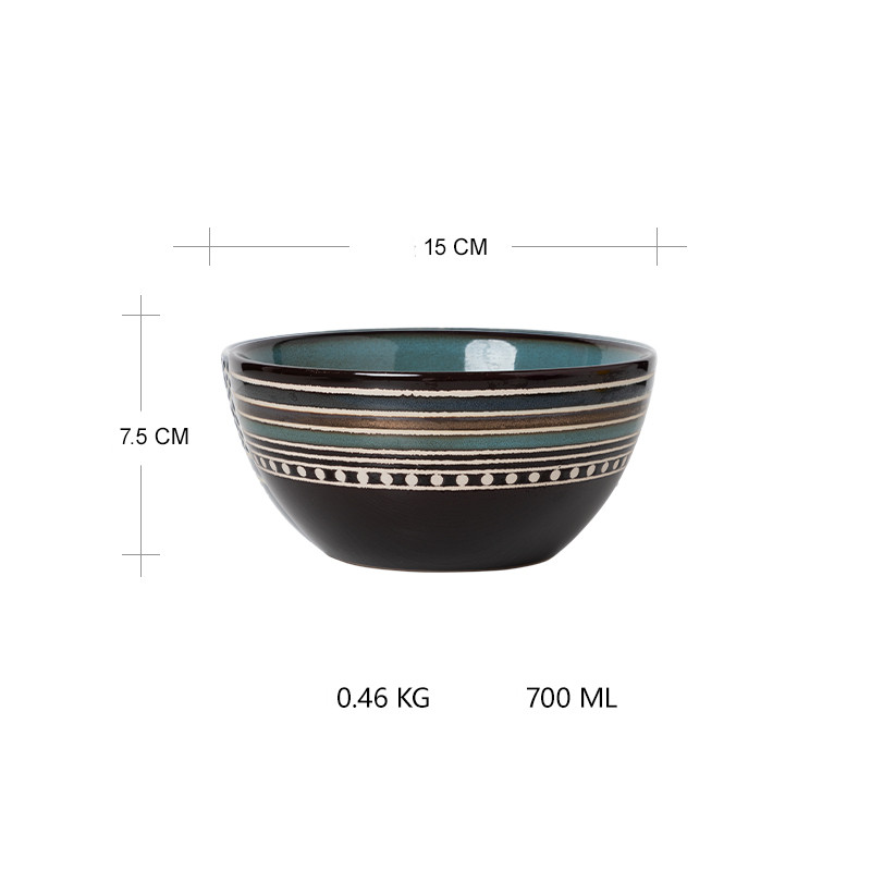 Title 5, Household Retro Ceramic Western Food Steak Plat...