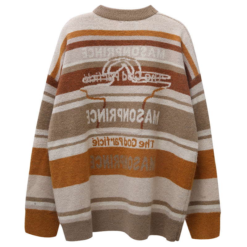 Lazy Striped Sweater Women's Design Sense