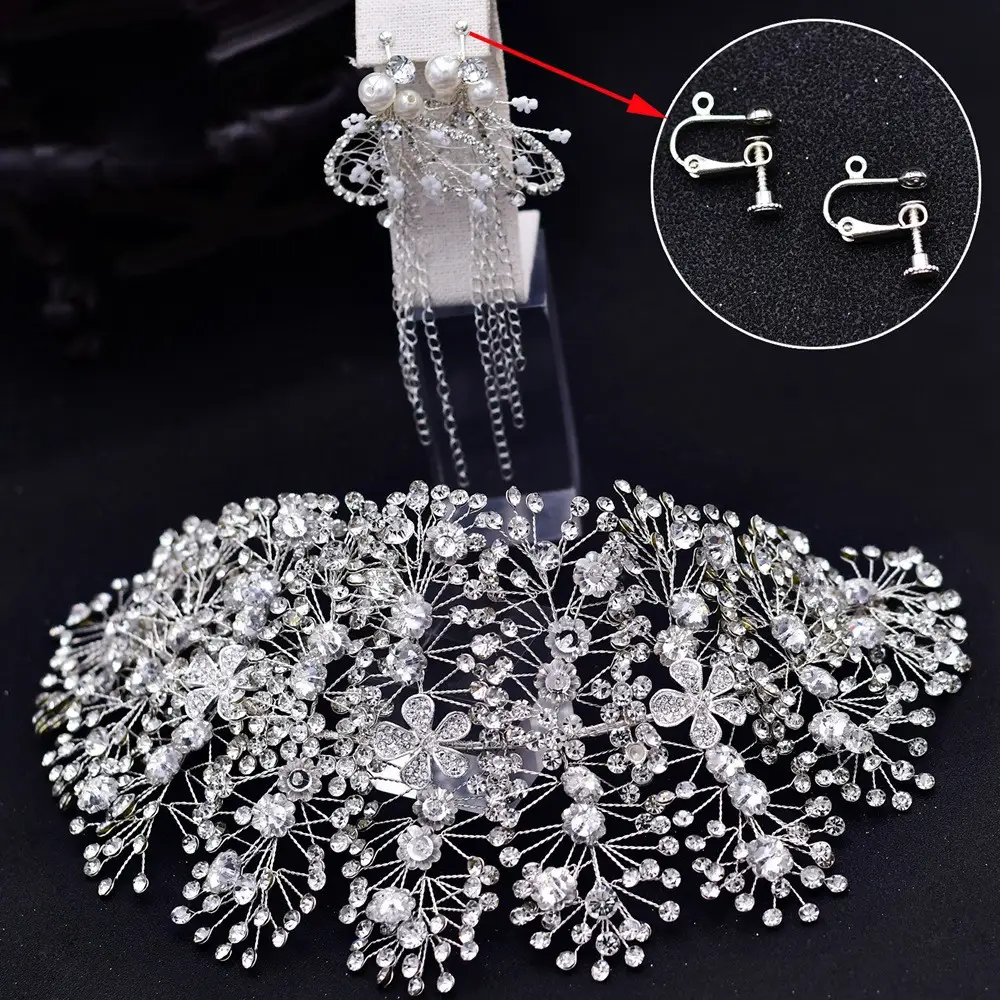 European And American Bridal Headwear With Diamonds
