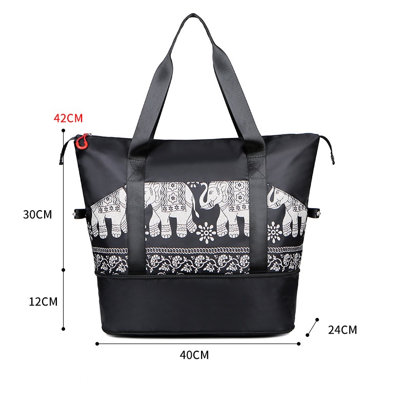 Dry Wet Separation Expanded Capacity Waterproof Men Travel Handbag - Image 2