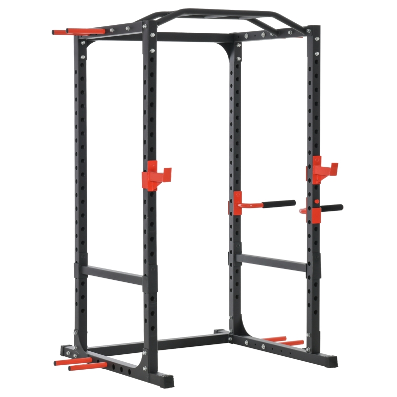 Adjustable Power Tower Dip Station Pull Up Bar Squat Rack Power Cage At Home Workout Equipment, Upper Body Strength Training Equipment