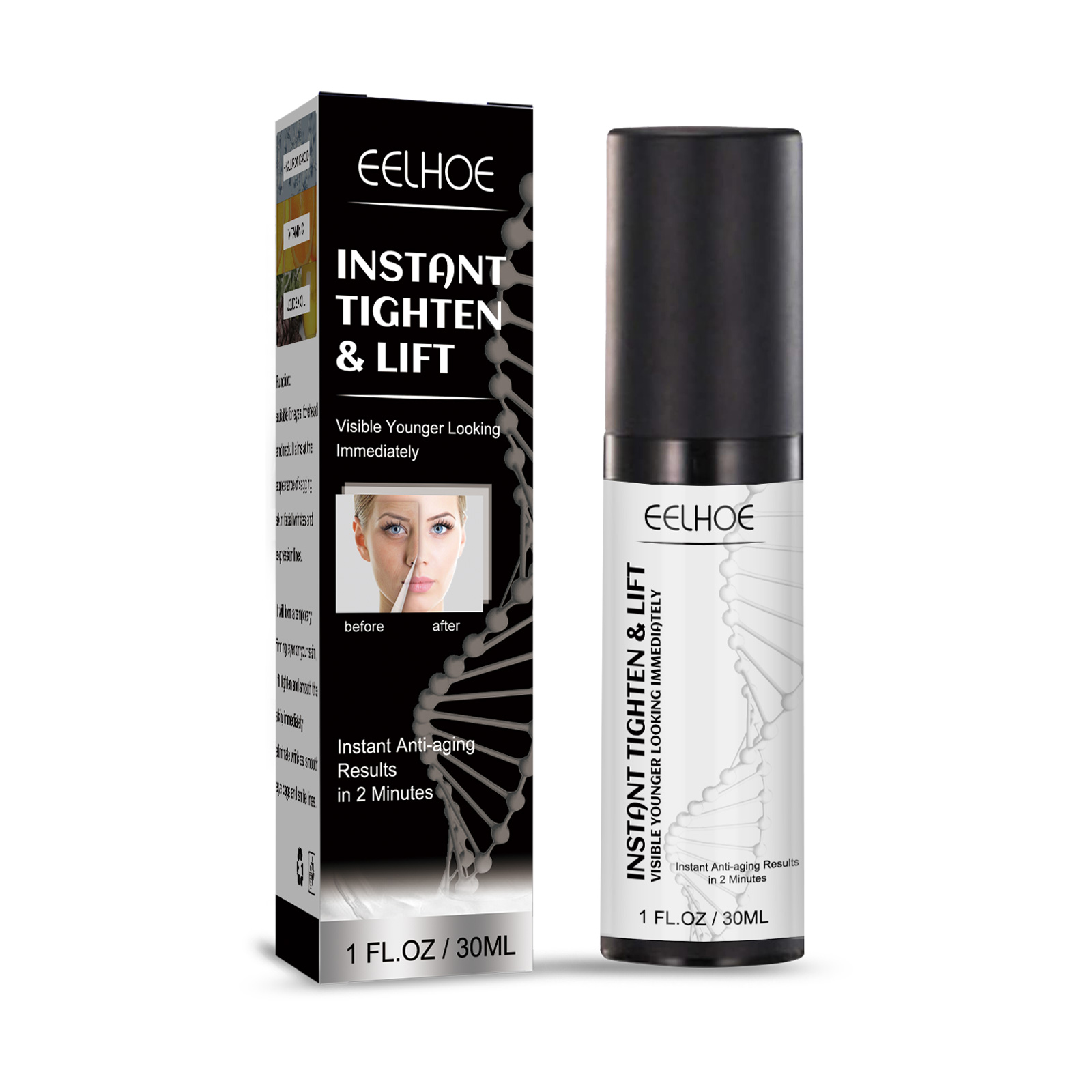 EELHOE Instant Facial Firming And Lifting Serum, Smoothing And Brightening Essence Lifts And Tightens Facial Skin