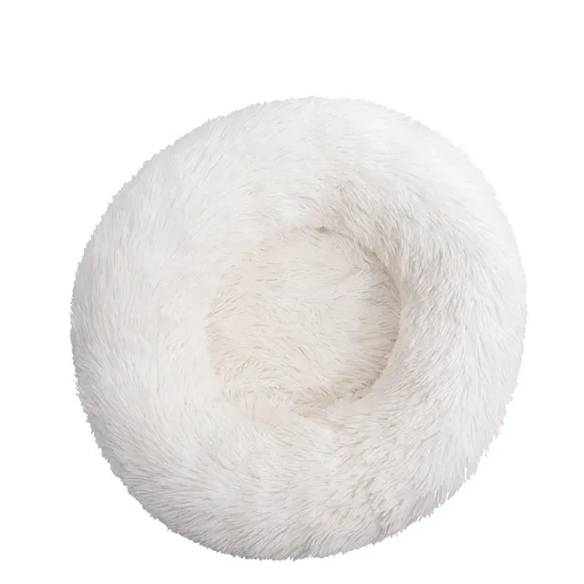 Kennel Round Cotton Pet Winter Warm Sleeping Bed For Dogs White - Shop at LoveMi