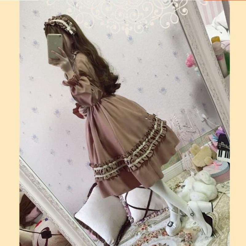 Title 3, Gothic Vintage Lolita Dress Women Japanese Styl...