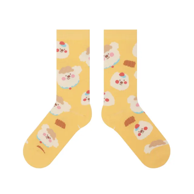 Animal Head Cute Korean Illustration Wind Socks Yellow - Shop at LoveMi
