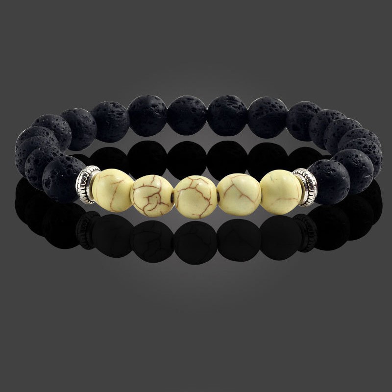 Volcanic Rock Colorful Turquoise Bracelet