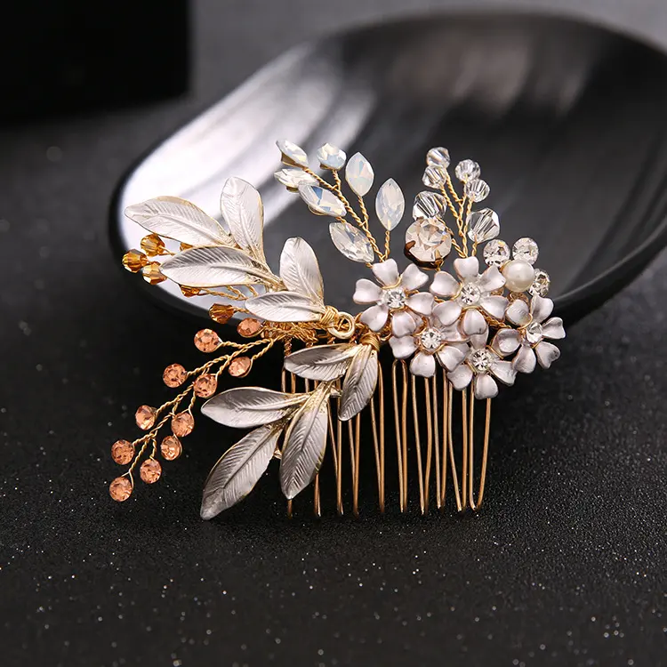 New Handmade Hairband Gold Leaf Headdress Bridal Hair Accessories