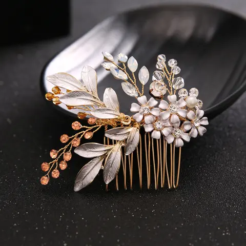 New Handmade Hairband Gold Leaf Headdress Bridal Hair Accessories