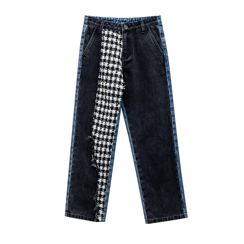 Women's New Cropped Wide-leg Pants Straight Loose Jeans