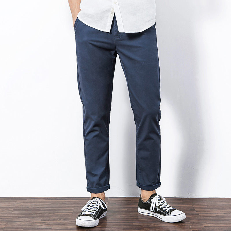 Title 7, Heren Casual Broek Recht Keramiek Geborsteld St...