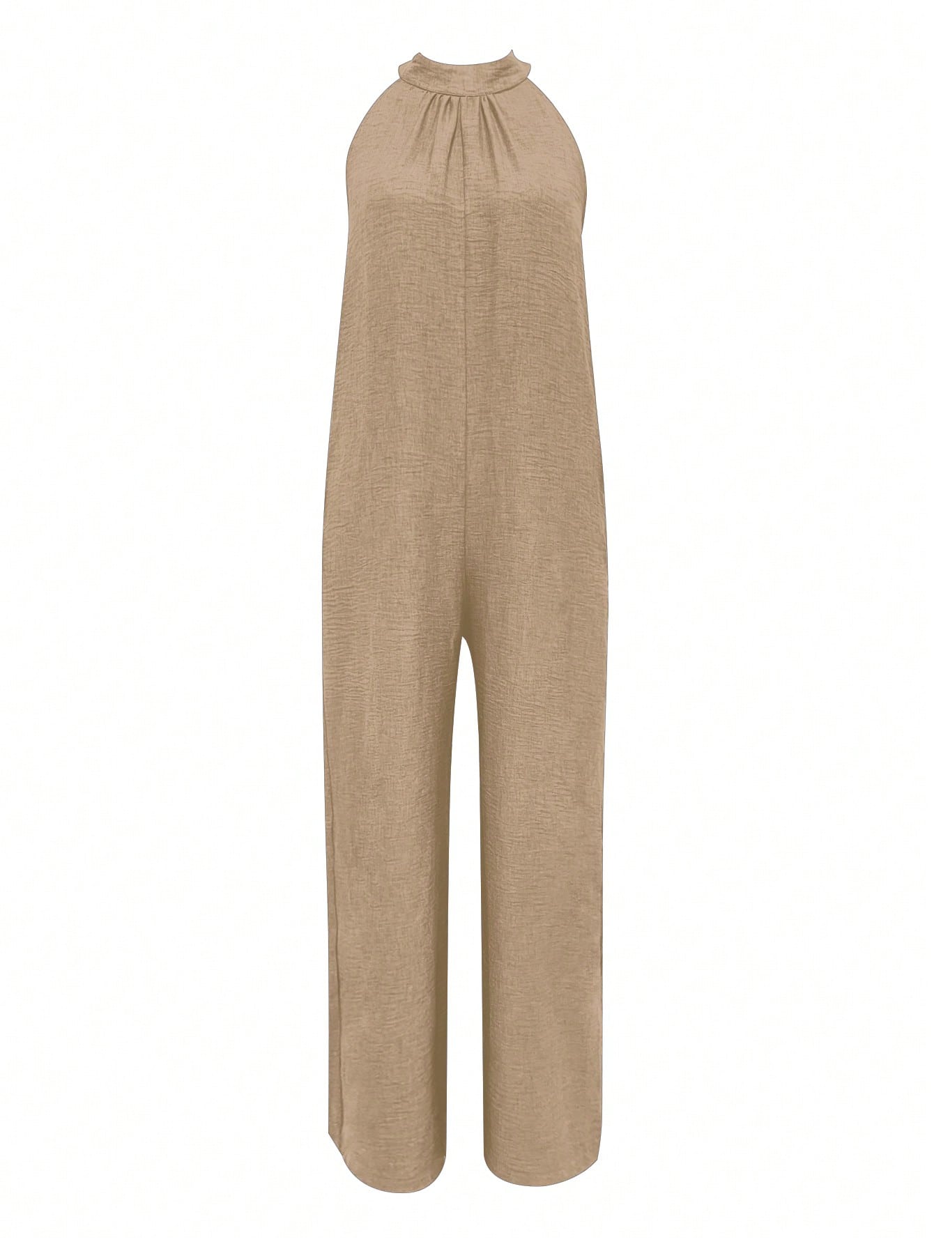 Sleeveless Halter Ruffled Young Women's Jumpsuit