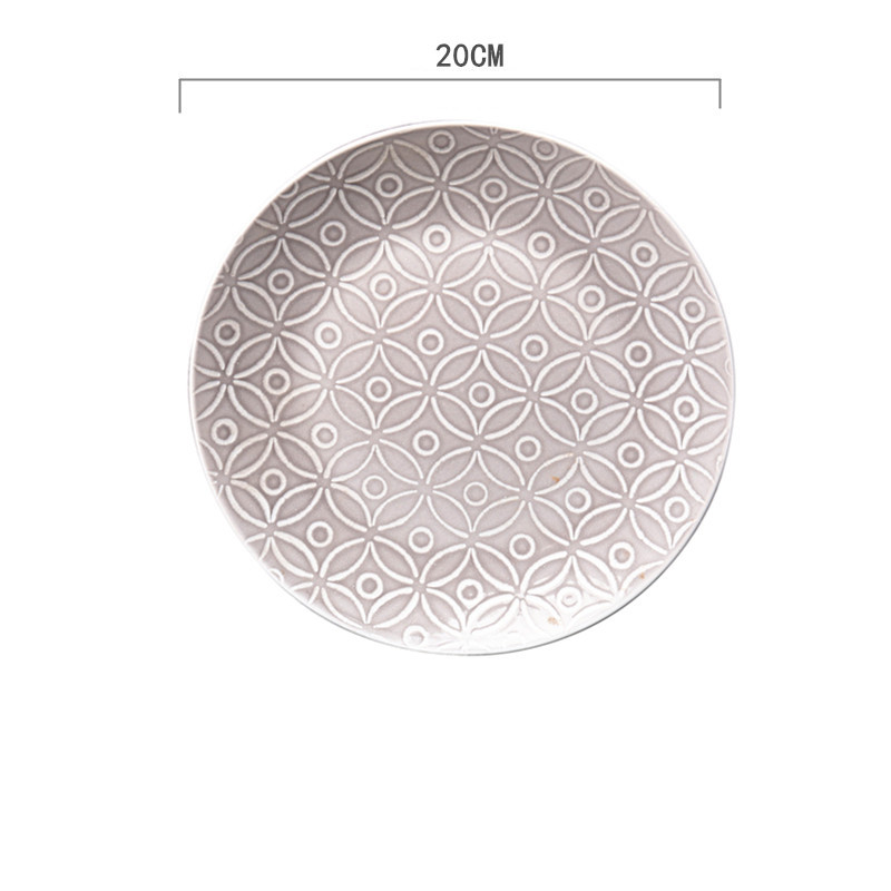 Embossed flower plate