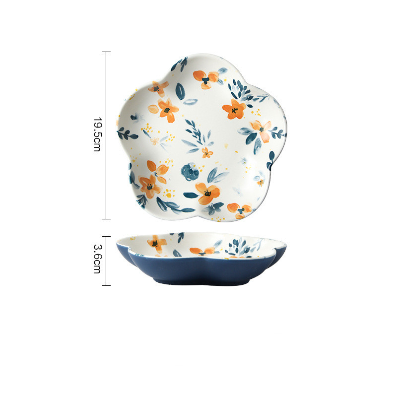 7.9inch flowershaped plate