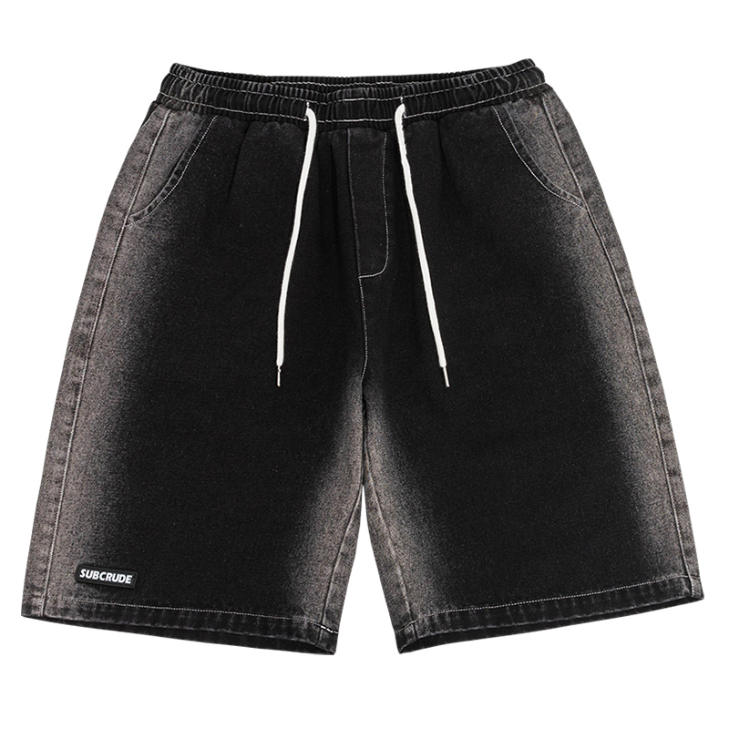 American Retro Casual Sports Denim Shorts Tie Dye