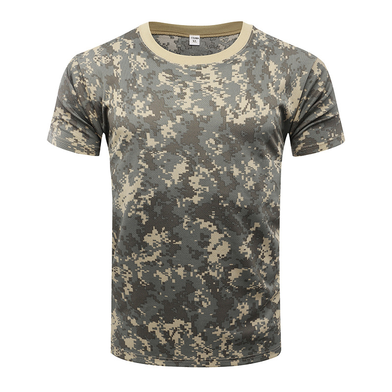 Camouflage Short-sleeved Men's Summer Quick-drying Sports T-shirt Outdoor Physical Fitness