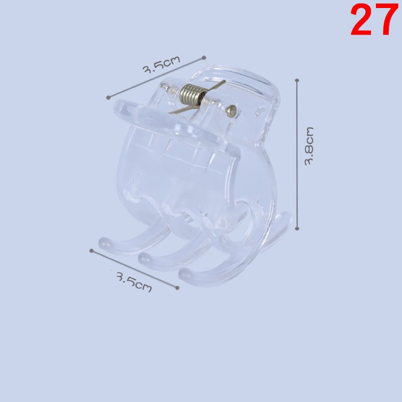 High Ponytail 3 Teeth Claw Clip Fixed Gadget Small Headdress Clear - Shop at LoveMi