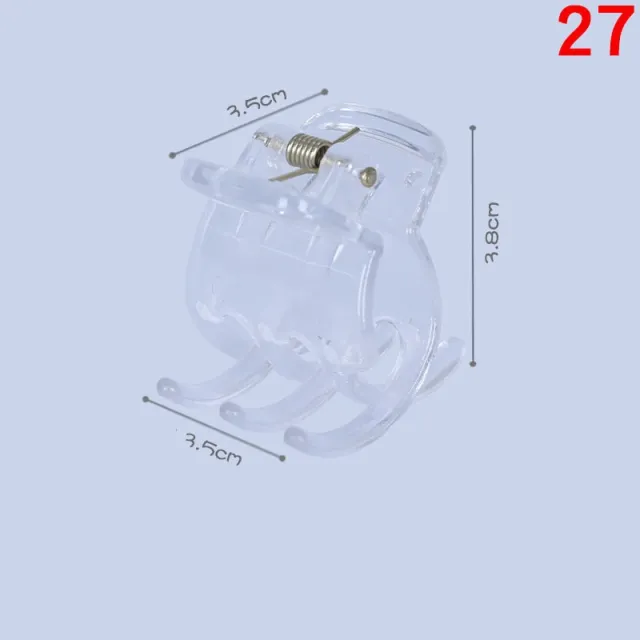 High Ponytail 3 Teeth Claw Clip Fixed Gadget Small Headdress Clear - Shop at LoveMi