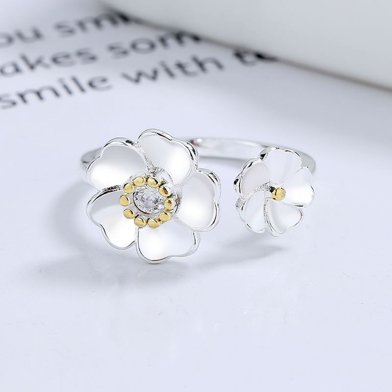 Title 1, Simple Fashion Flower Ring Japanese And Korean ...