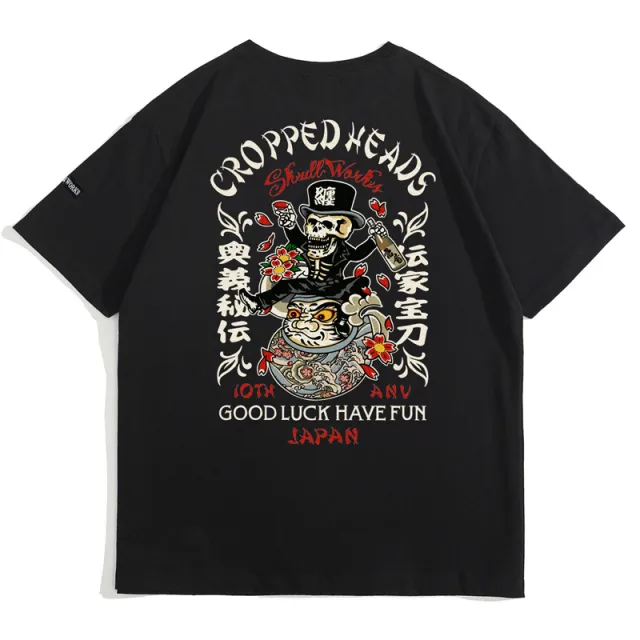 Men And Women Couple Short Sleeve TEE Cotton Black5020 - Shop at LoveMi
