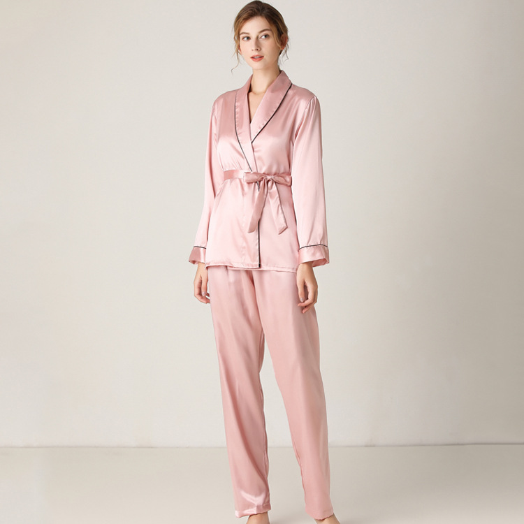 Women Home Service Solid Color Tie Suit