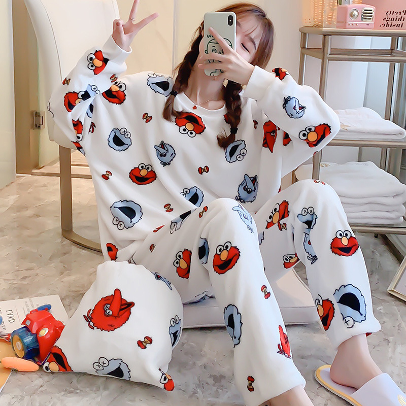 Title 11, Coral Fleece Pajamas Female Winter Thickened An...