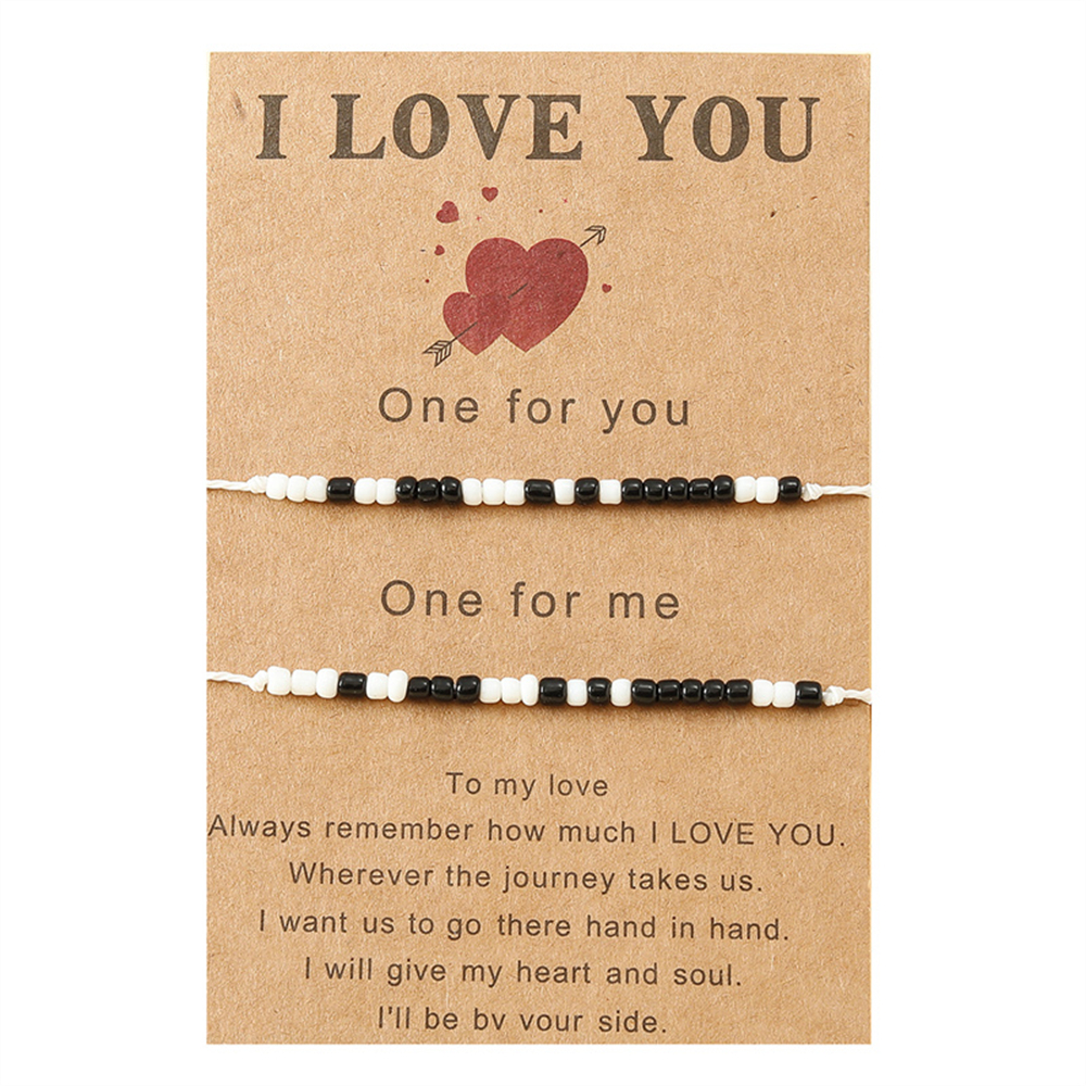 Title 3, Two-pack Couple Bracelet Paper Kami Beads