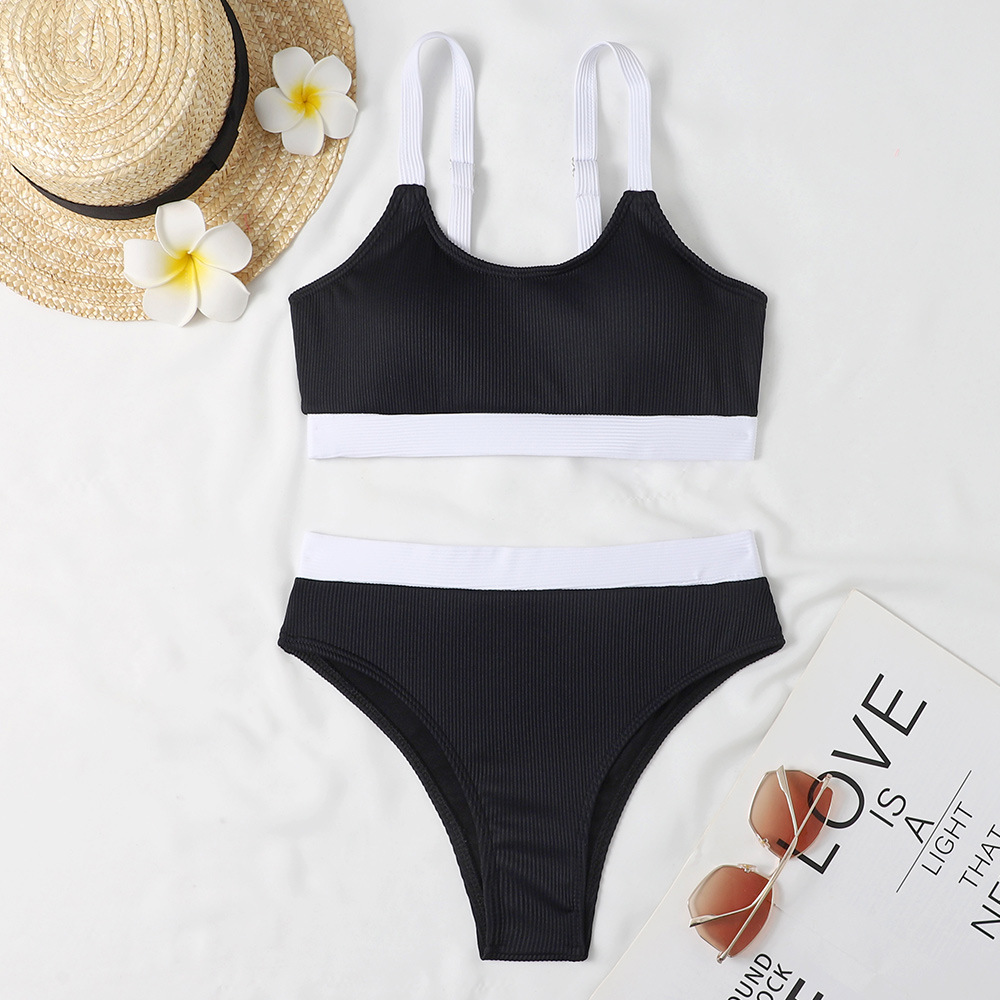 New Special Cloth Thread Sunken Stripe Bikini For Women - Image 7