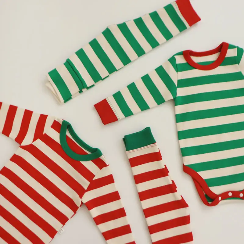 Baby Striped Romper And Romper Leggings