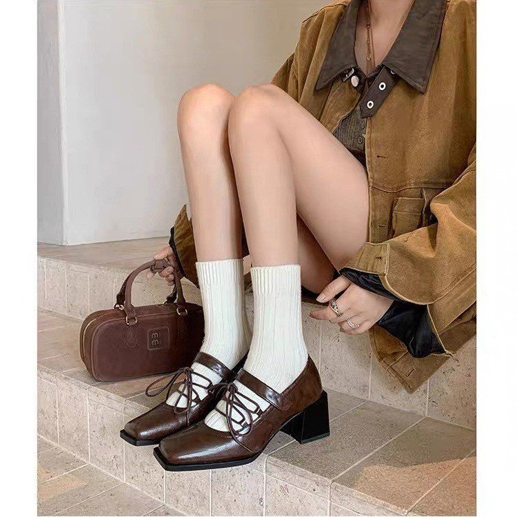Square Toe Mary Jane Heels, picture 3 of 3