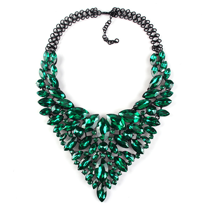 Alloy Rhinestone Necklace Luxury Full Diamond Sweater Chain — foto 6