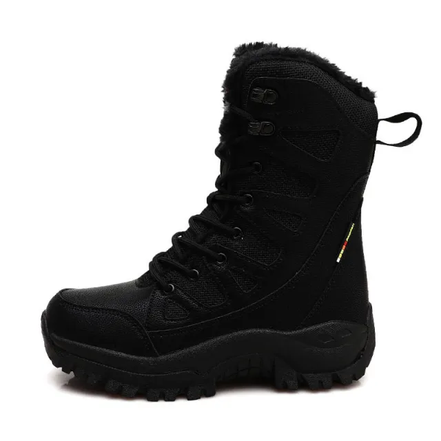 High top Cotton Shoes For Lovers To Keep Warm In Winter And Thicken With Velvet Black - Shop at LoveMi