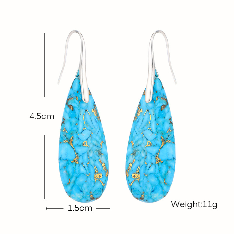 Export New Earrings Drop-shaped Stones