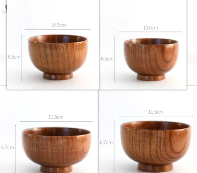 Wooden round wooden bowl Wood Color - Shop at LoveMi