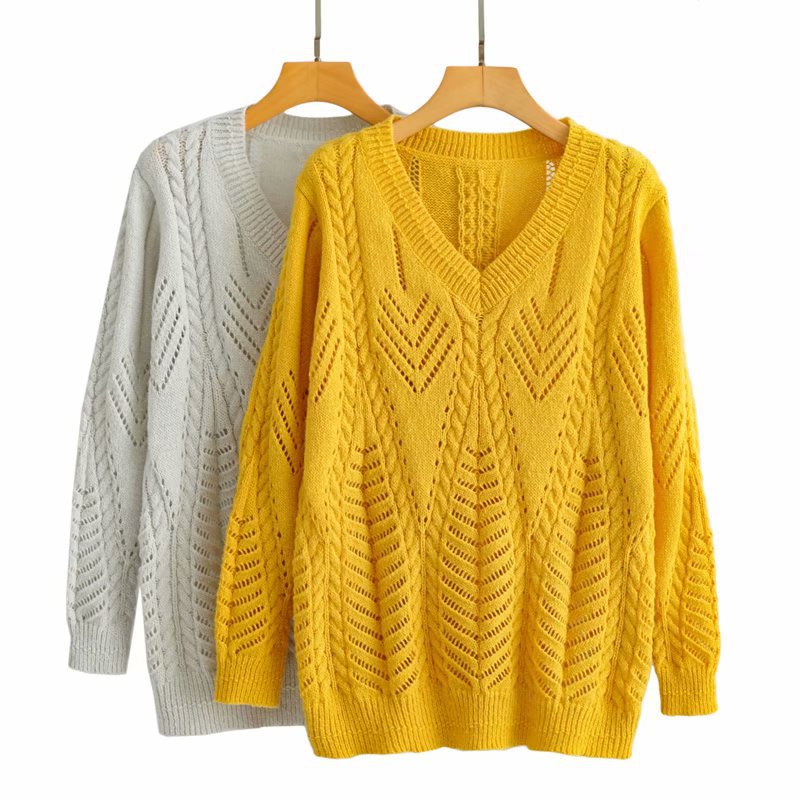 Title 9, Arctic Velvet Loose Openwork Knitted Sweater Women