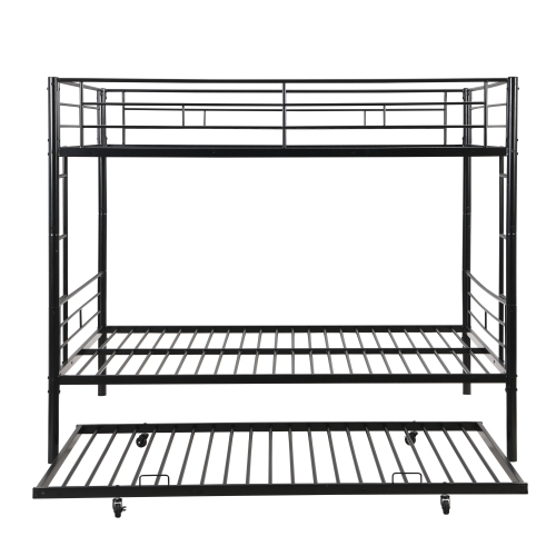 Full Over Full With Trundle Metal Bunk Bed view 11