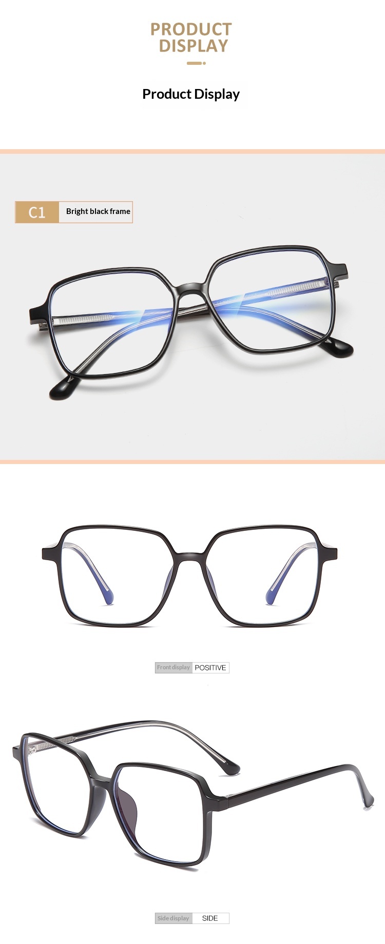 Lijia Korean Version Large Frame Anti Blue Light Goggles, Internet Famous, Same Type Of Goggles 1542