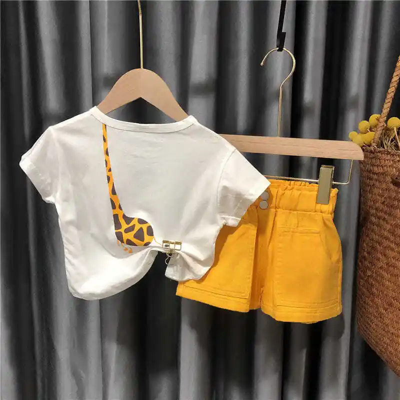 Summer Boys And Girls Short-sleeved Shorts Two-piece Suit