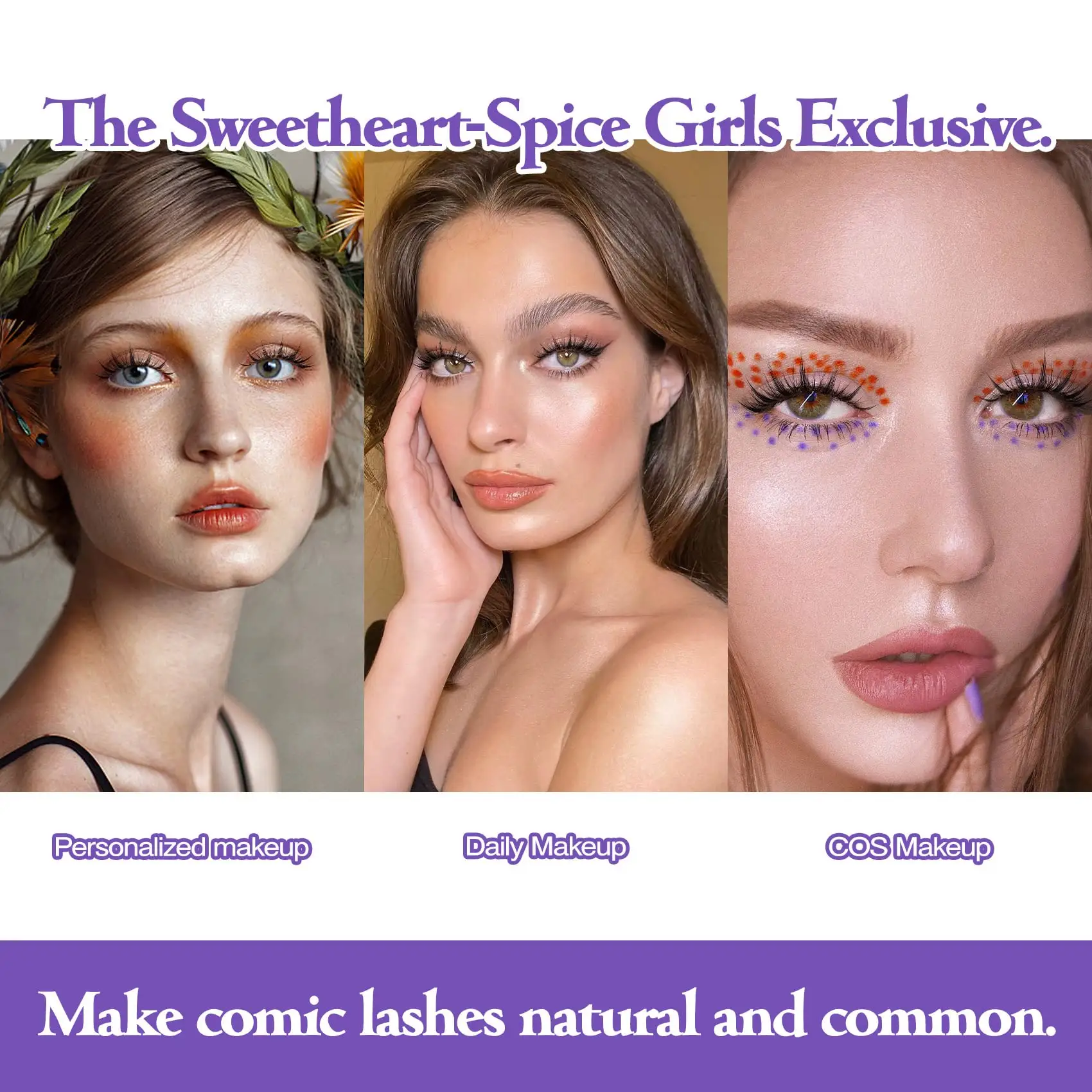 Manga Lashes Anime Cosplay Natural Wispy Korean