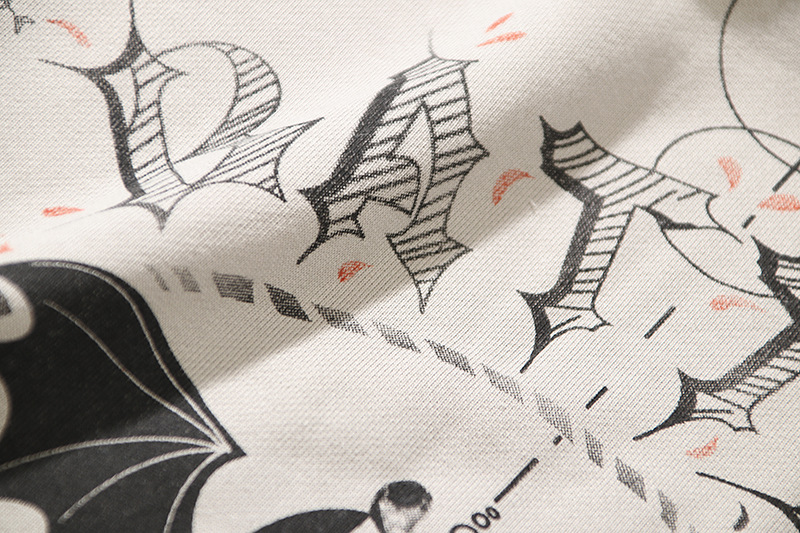 Fashion Printing Loose Round Neck Top For Couples