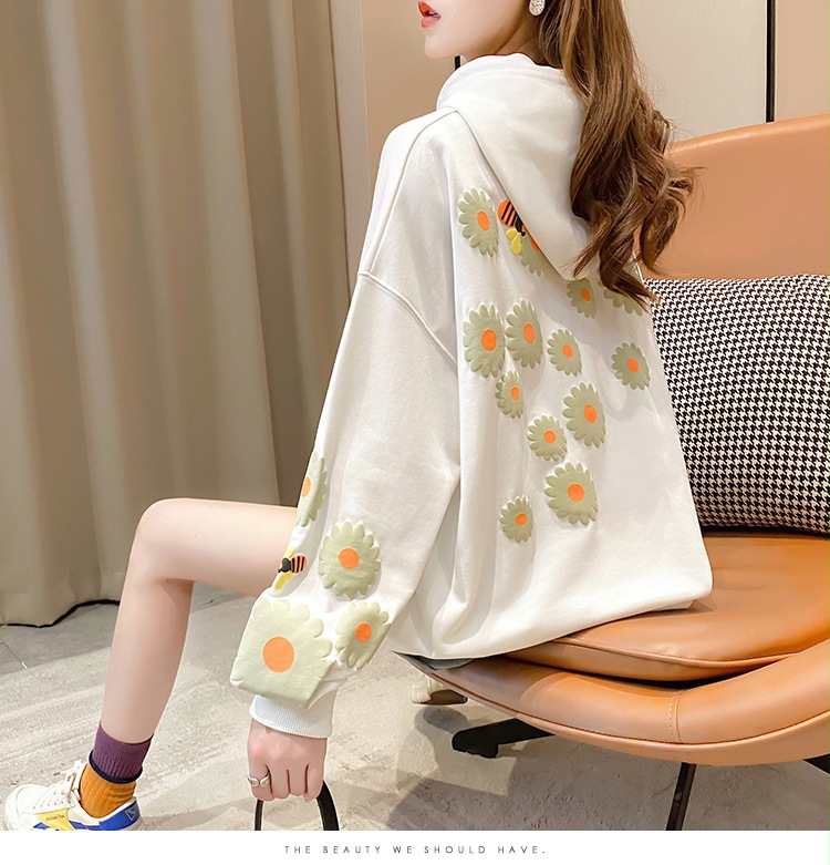 Title 1, Womens Printed Casual Thin Hooded Sweater Ligh...