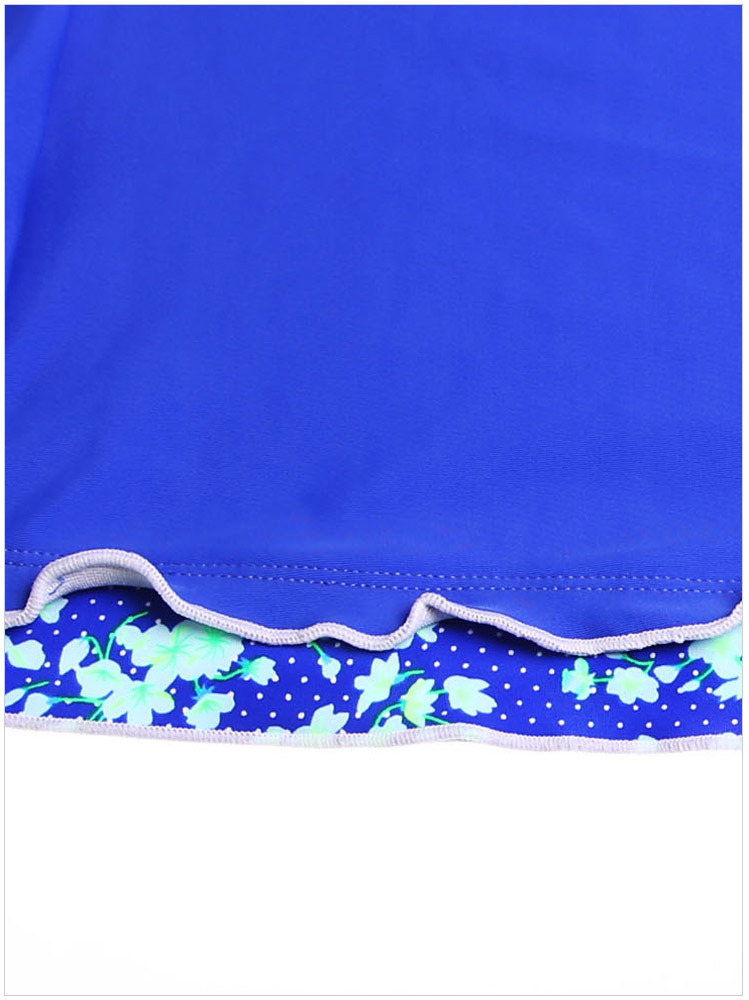 Halter Neck Back Detachable Cup Cotton Hakama Split Swimsuit - Image 9