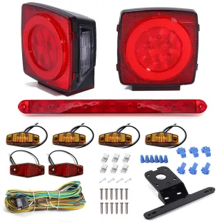 Waterproof Highlight Trailer Steering Square Truck Combined Tail Light Brake Light