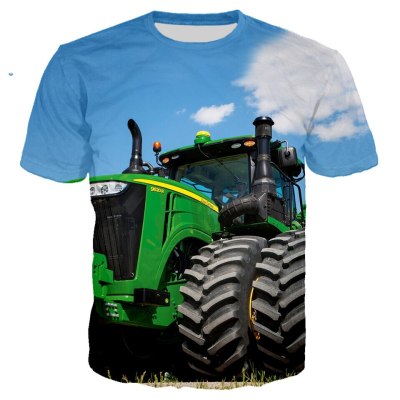 Title 2, Ronde hals slim fit 3D-geprinte T-shirt met kor...